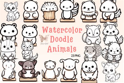 Doodle Animals Cliparts Graphic by BLOSSOM.clipart · Creative Fabrica