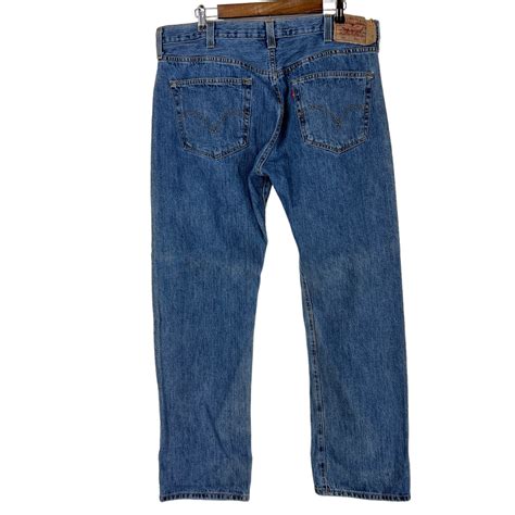 Levi S 501 Blue Vintage Straight Leg Button Fly Jeans Gem