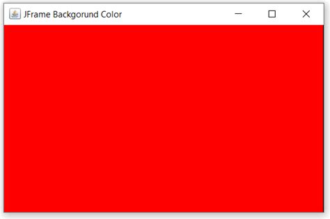 How To Set Background Color Of Jframe In Swing Java Webframes Org