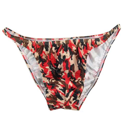 K377 P Multi Prints Mens String Bikini Narrow Waist Contoured Pouch Swim Fabric EBay