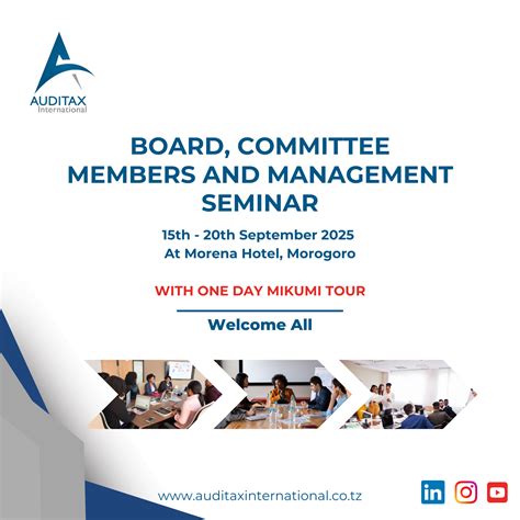 INVITATION TO A SIX (6) DAY BOARD AND COMMITTEE MEMBERS AND MANAGEMENT