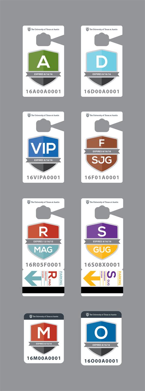 UT Austin Parking Permit Designs 15-16 on Behance