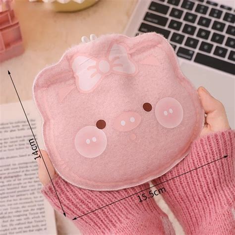 Cute PVC Hot Water Bottle Bag Girls Plush Shoulder Hand Warmer Heat Pack 14770523932