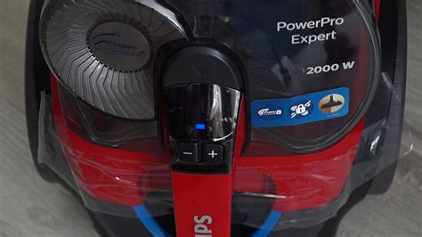 Регулировка и индикация мощности пылесоса Philips PowerPro Expert ...