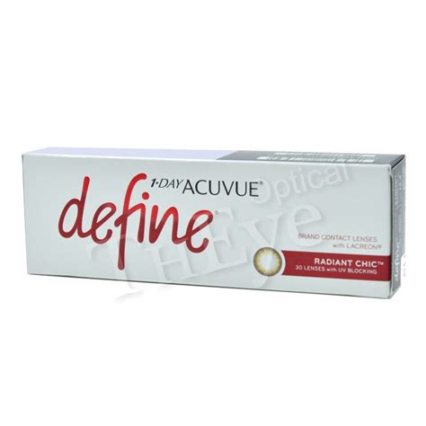 1 Day Acuvue Define Jandj Radiant Chic Contact Lens Theye Optical