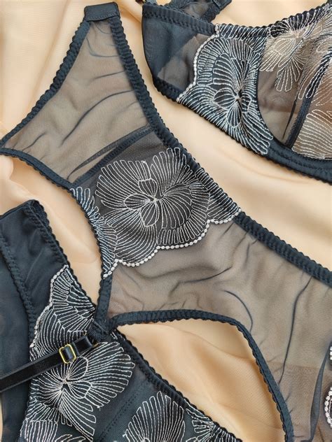 Black Lingerie Set Lace Lingerie Set Lingerie Lingerie Etsy