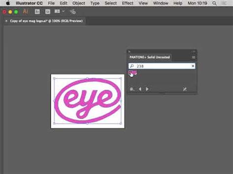 Graphic Design Crash Course Indesign Using Pantones For Logo Youtube