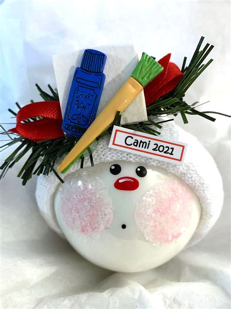 Artist Christmas Ornaments With Paper Paint And Brush W5 Townsend