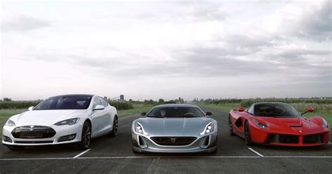 Ferrari Gegen Tesla Gegen Rimac Concept One