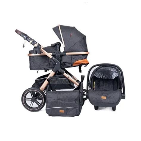 Belecoo X1 One Fold-To-Half 3 In 1 Luxury Pram-Black | Shop Today. Get ...