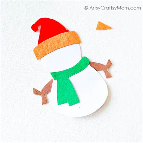 Cute and Colorful 3D Winter Snowman Craft