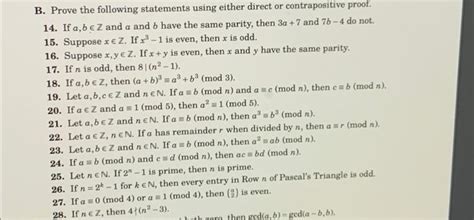 Solved A X B Prove The Following Statements Using Either Chegg