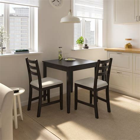 LERHAMN Table - black-brown - IKEA | Small kitchen tables, Small dining