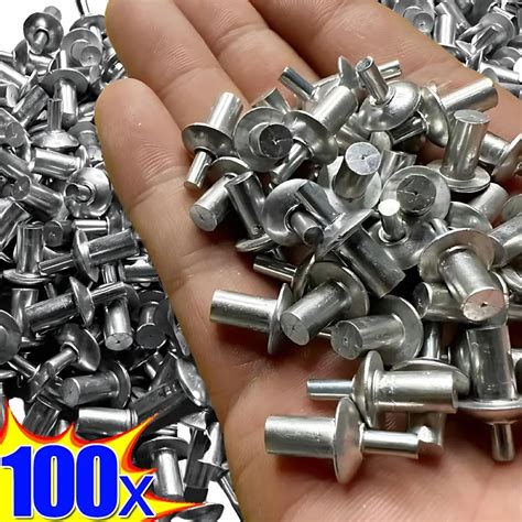 100x Hammer Drive Expansion Rivets Percussion Expansion Aluminum Nail