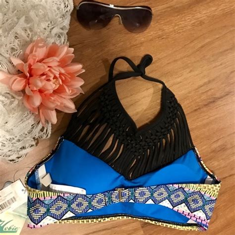 Hobie Swim Hobie Desert Daze Macrame High Neck Bikini Top Poshmark