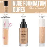 Too Faced Nude Born This Way Foundation Dupes All In The Blush