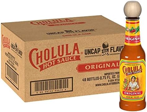 Amazon Cholula Original Hot Sauce Fl Oz One Fluid Ounce Bulk Container Of Hot