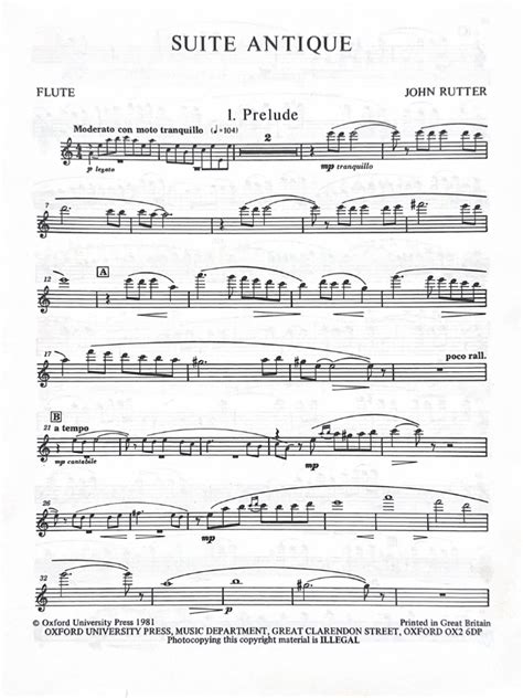 Suite Antique John Rutter Pdf