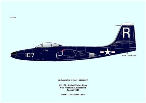 Camouflage And Markings Mcdonnell F2h Banshee Camouflage And Markings