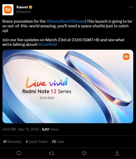 Redmi Note Series Global Launch Event Will Be Held On March Rd