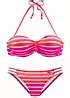 Venice Beach Stripe Underwired Bandeau Bikini Lascana