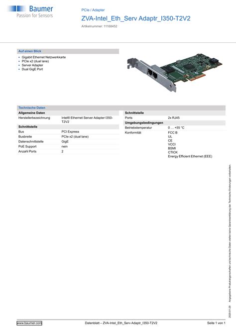 Baumer Zva Intelethserv Adaptri350 T2v2 Datasheet Manualzz