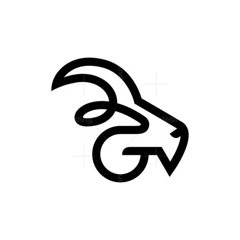 Letter G Goat Logo Goat Head Logo Goat Logo Lettering Letter G