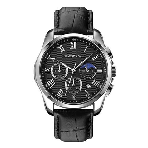 Mens Watch Black Strap Black Face Newgrange Living