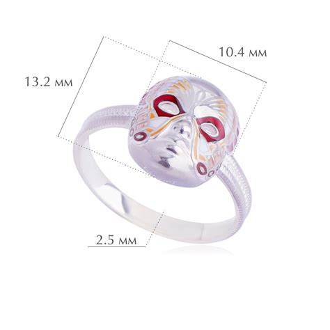 Кольцо «Маска Бабочка», красное — FilLart