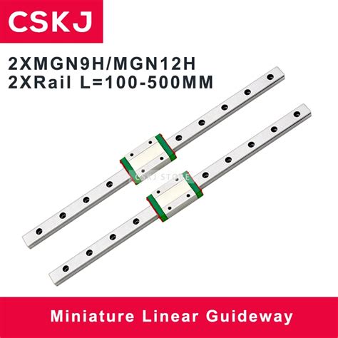 MGN9 MGN12 Linear Rail 250 300 330 350 400 450 500mm 2PCS Linear Guide