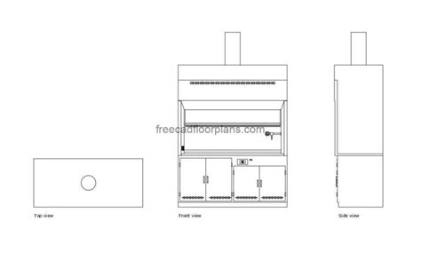 Laboratory Fume Hood Free Cad Drawings