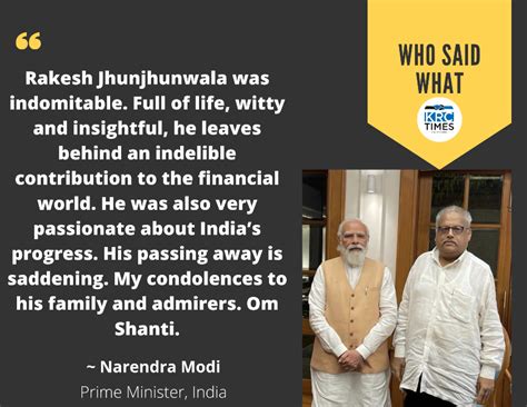 Pm Condoles Passing Away Of Noted Stock Investor Rakesh Jhunjhunwala