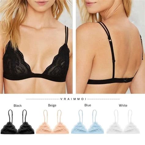 Soutien gorge Triangle Sexy en dentelle pour femme Lingerie sans fil sous vêtements transparents