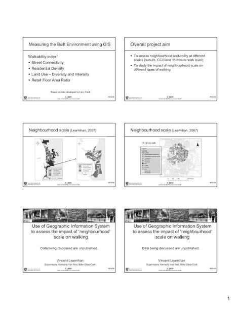 PDF Measuring The Built Environment Using GIS Overall Project Aim