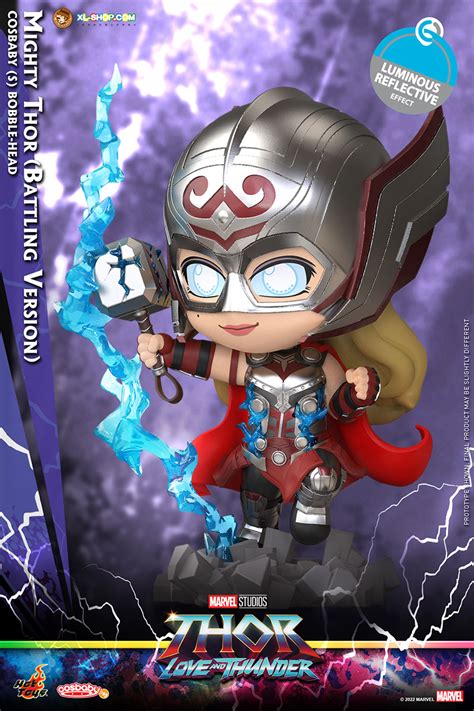 Hot Toys Cosb Thor Love And Thunder Mighty Thor Battling Version Cosbaby S Bobble Head