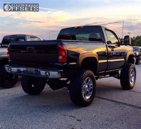 Wheel Offset 2001 Chevrolet Silverado 2500 Hd Aggressive 1 Outside Fender Suspension Lift 6