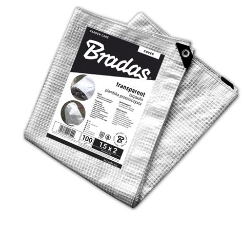 ᐉ Тент армированный Bradas с люверсами 100 г/м² 3х4 м Прозрачный (br ...