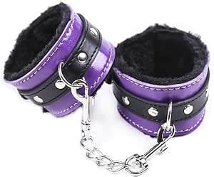 Amazon Pair Purple Sex Fuzzy Handcuffs Set For Bedroom Bondage Sex Accessories Kit For