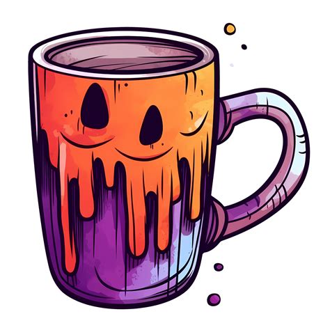 Halloween Coffee Mug Clipart Illustration AI Generative 27973266 PNG