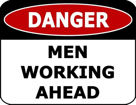 Pcscp Danger Men Working Ahead 11 5 Inch By 9 Inch