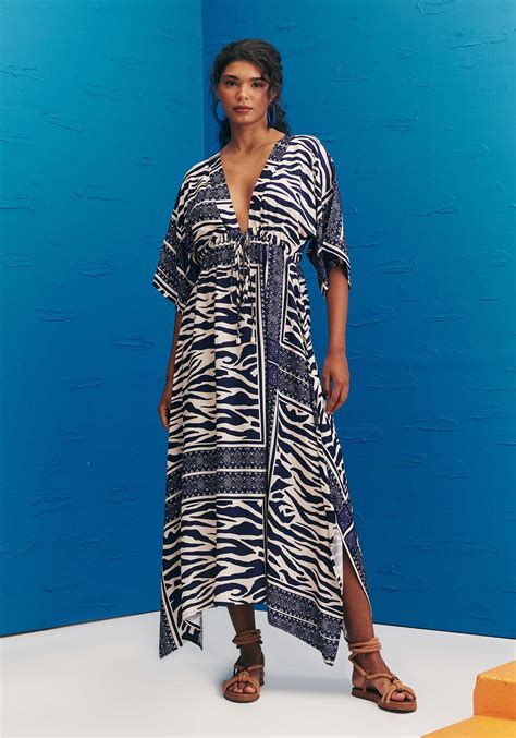 Vestido Maxi Midi Túnel Estampado Las Cebras CaCay Carioca Brasileira e Latina