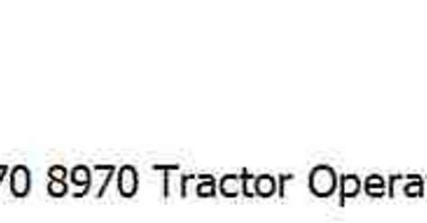 John Deere 8570 8770 8870 8970 Tractor Operation And Tests Technical Manual Tm1550 Imgur