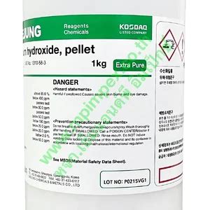 DAEJUNG POTASSIUM HYDROXIDE PELLET 85 1 กโลกรม M P IMPEX นำเขา