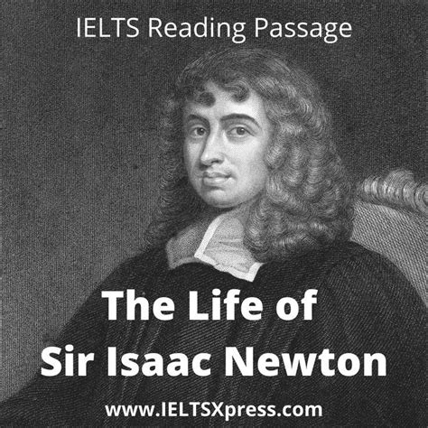 Practice The Life Of Sir Isaac Newton IELTS Reading Passage With