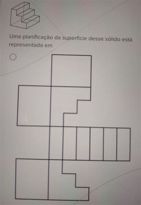 A Figura Abaixo Representa A Planificação De Um Sólido Geometrico