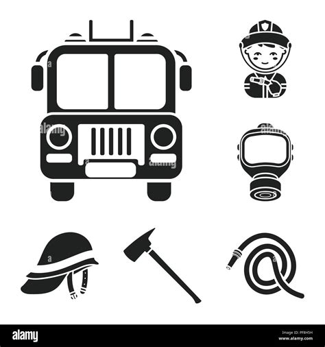 Firefighter Equipment Clipart Black And White