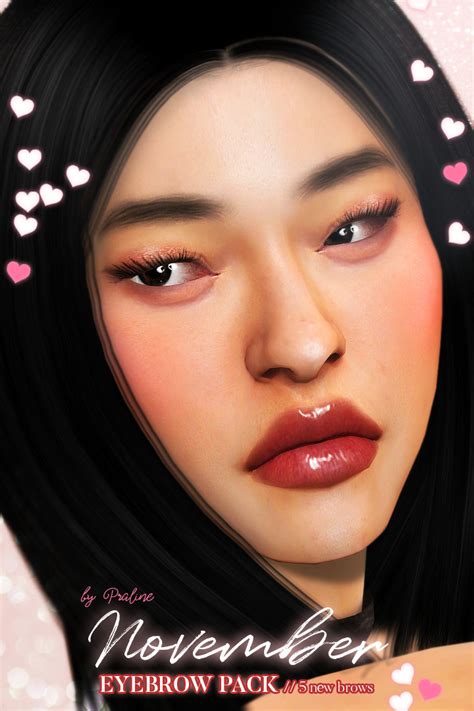 November Eyebrow Pack From Praline Sims • Sims 4 Downloads