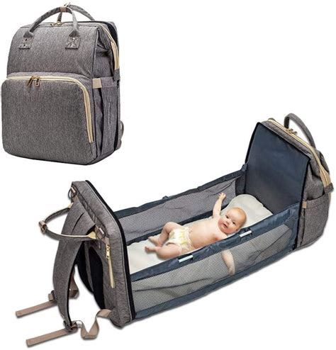 Baby Bassinet Portable Travel Crib Diaper Bag Changing Station With Mat