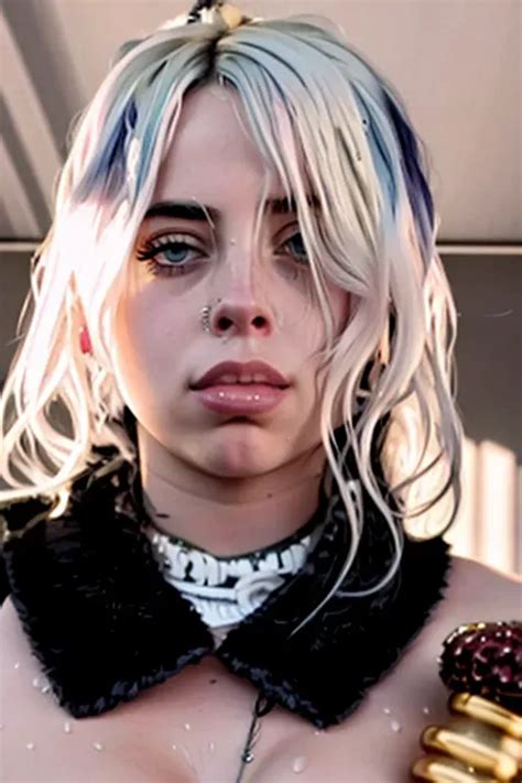 Billie Eilish Fully Nude Hyperrealism Cumshot Large Boob AI Art By Eric Canzano