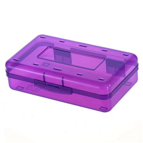 1 Pack Plastic Pencil Box Pencil Clear Boxes With Lid Stackable Design